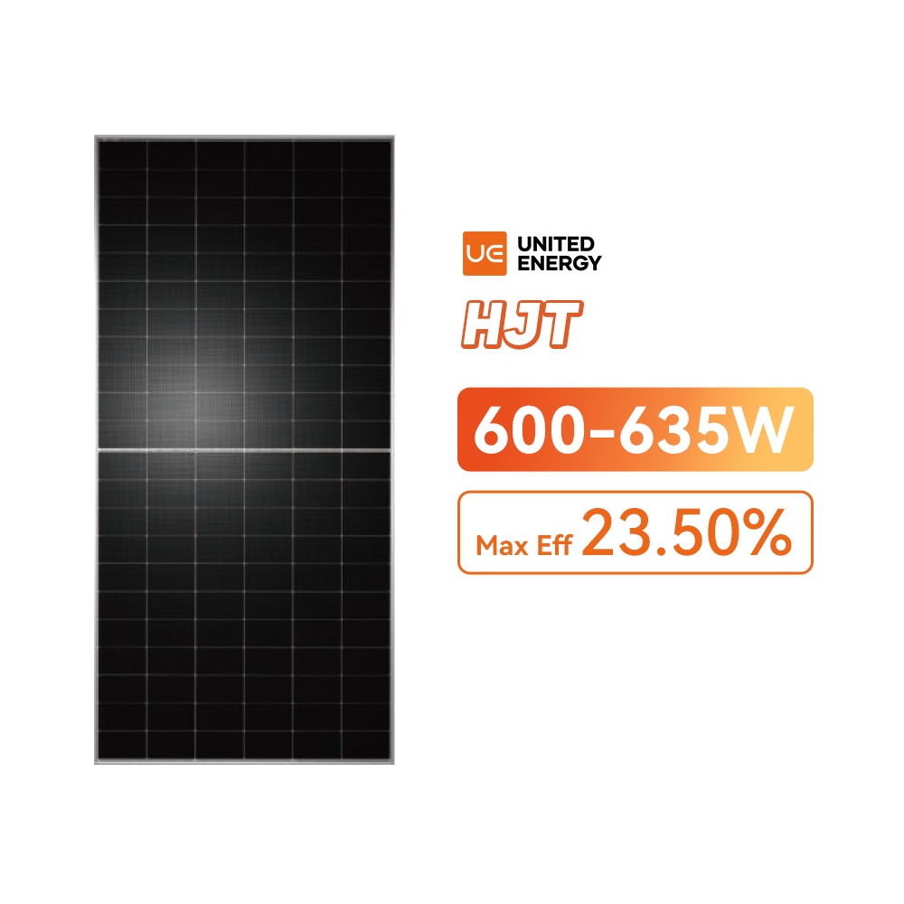 HJT 600-635W Bifacial Dual Glass Solar Panels for Home